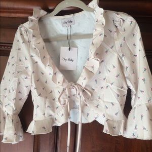 🔥 Cry Baby/ Cropped Ruffle Top🔥NWT.